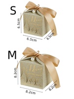 Elegante 3D-Prägung Logo Schokolade Geschenk Hochzeits bevorzugung Verpackungs box Goldfolie Personal isierte Hochzeits geschenk Candy Box