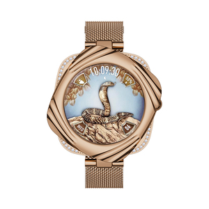 Reloj inteligente AW5, pantalla AMOLED de 1,09 pulgadas, pulsera de moda para mujer, correas de acero, presión arterial, llamada BT, frecuencia cardíaca, pista para correr - Product Image 4