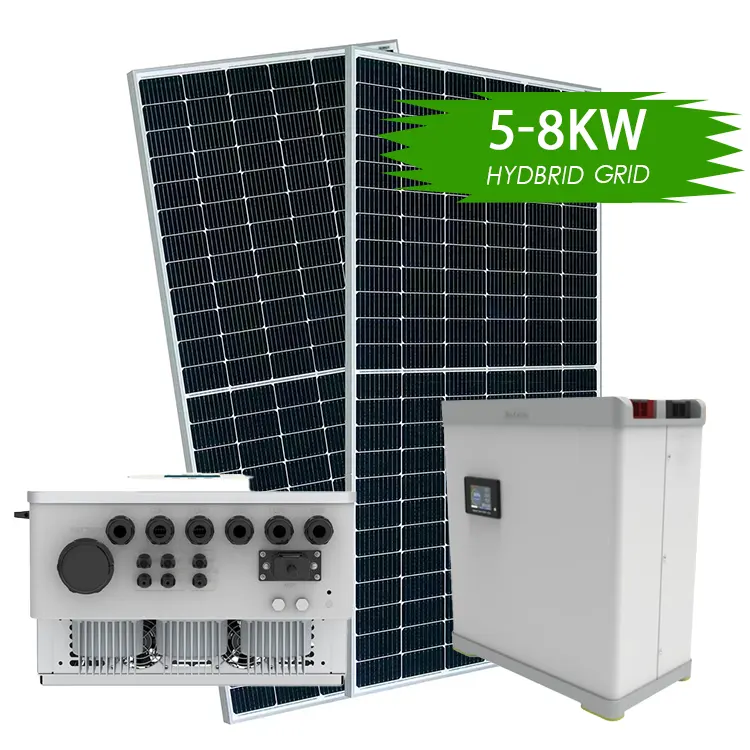 Hybrid Inverter Solar 5-8KW Hybrid System Single Phase Residential Solar Power System