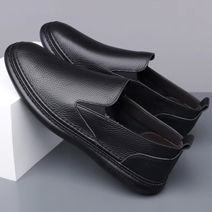 Zapatos de Cuero Genuino para Hombre, Estilo Slip-on, Color Blanco, con Forro de Piel de Oveja, Suela Suave, Parte Superior Suave, Tipo <span class=keywords><strong>Mocasines</strong></span> - Product Image 2
