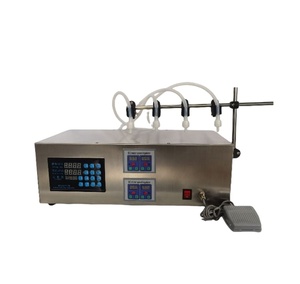 High Quality 4 Head Diaphragm <b>Pump</b> Milk Water Chemical Liquid Mini Bottle Essential Oil Filling Machine - Product Image 2
