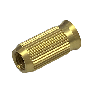 Insert fileté moleté en laiton usiné CNC sur mesure, pièce de tournage de précision pour accessoires de guitare - Product Image 2