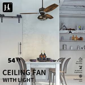 54" Industrial Small <b>Ceiling</b> <b>Fan</b> with Light and Remote Control Black Vintage Farmhouse Chandelier Bar Restaurant <b>Ceiling</b> <b>Fan</b> - Product Image 5