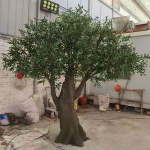 Nuevo Olivo Artificial Grande, Personalizable, Moderno, Hecho a Mano, Realista, Ecológico, Duradero, de Vidrio Verde Sintético para Interiores - Product Image 1