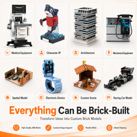 Blocs de construction MOC personnalisés, Cadeau d'entreprise, Mini-ensemble de blocs de construction MOC personnalisables sur le thème de la station-service et de la borne de recharge