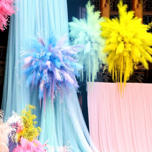 Fleurs artificielles en soie faites à la main, arrangement de mariage, feux d'artifice, plumes de roseau, accessoires photo, décoration de rentrée scolaire - Product Image 2