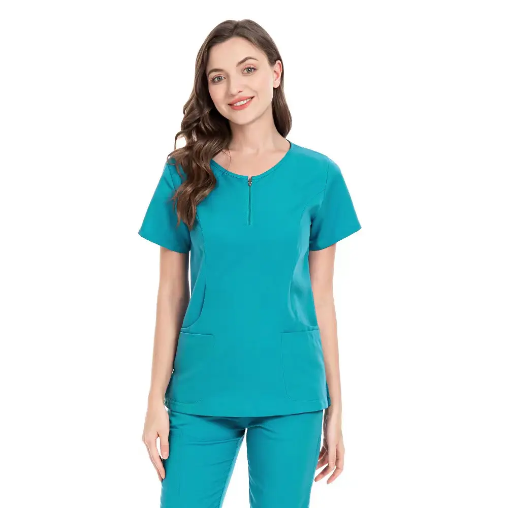 Wholesale polyester rayon spandex elastic custom logo girls hospital uniforms scrubs for women medical lab coats nurse uniform