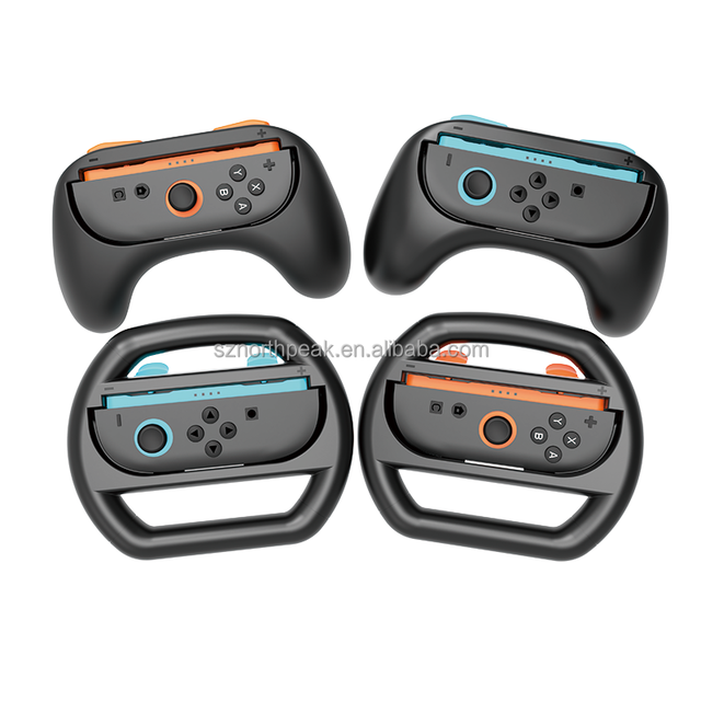 2025 4 in 1 Racing Steering Handle Wheel for Switch 2 Joy-Con Anti-slip Grip for Switch 2 Controller Kit HBS-2870