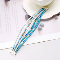 Boho Fait Main Fermoir Magnétique Tissé Couches En Cuir Perle De Rocaille Charme Amitié Bracelet Tresse Géométrique Bracelet pour Femmes Cadeau
