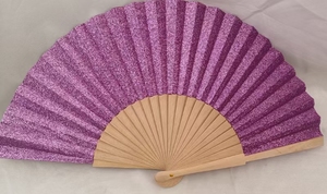 Nouveau style, éventail en bois brillant en polyester et coton, couleur unie, 23 cm, promotion pour fêtes - Product Image 5