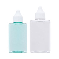 Bouteille distributrice carrée transparente en plastique PET de 100-150 ml avec logo personnalisé, vide, pour désinfectant pour les mains ou savon liquide