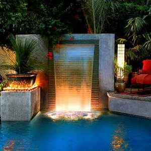 Fenlin renk düşer katı renk akrilik şeffaf ışıklı arka bahçe şelale için spillways açık hava yüzme havuzu - Product Image 5