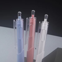 Aili Stylos gel personnalisés, stylos à encre noire 0.5mm Stylos d'écriture à pointe fine et lisse avec poignée en silicone, stylos rétractables