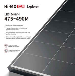 Long1 năng lượng mặt trời himo X10 182mm monofacial mô-đun năng lượng mặt trời LR7-54HVH 475W 480W 485W 490W khung màu đen quang điện tấm pin mặt trời - Product Image 2