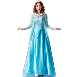 Robe de princesse de <span class=keywords><strong>conte</strong></span> de fées XJ - Épaisseur du tissu accrue. Costume de personnage Elsa - Robe bleu clair sans bretelles - Product Image 2
