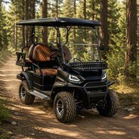 Voiturette de golf électrique 72V Lithium 4 places 7kW, couleurs de carrosserie et de sièges personnalisables, coffre de chargement arrière supplémentaire, version US Neighborhood