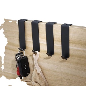 Colgador de toallas y ropa de acero inoxidable sin perforaciones para puerta de baño, gancho para puerta - Product Image 6