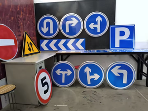Panneaux de signalisation routière ronds conformes à la norme ECE, ensemble de panneaux directionnels permisifs, interdictionnels et de priorité - Product Image 4
