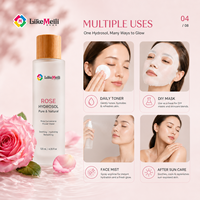 Tonique à l'hydrolat de rose 120ml, eau florale de Rosa Damascena, sans alcool, hydratant, apaisant, rafraîchissant, brume pour le visage pour tous types de peaux
