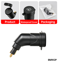 Chargeur USB-C double 60W PD30W avec cache anti-poussière étanche, prise Hella, adaptateur de charge rapide compatible avec les motos BMW