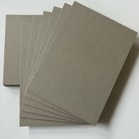 1mm 1.5mm 2mm 2.5mm 3mm Papan Abu-abu Laminasi Chipboard Lembaran Karton Kaku OEM Kustom untuk Album Notebook Hardcover
