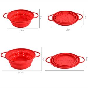 Panier de lavage pliable rond en silicone pour légumes, fruits et pâtes, idéal pour la vente en gros domestique - Product Image 6