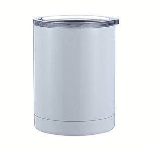 10oz Lightweight Stainless Steel Car Tumbler 240g with clear Lid Double Wall Vacuum Insulated Tea Coffee Drinking <b>Mug</b> - Product Image 2