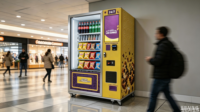 Máquina Expendedora con Sensor Infrarrojo Sin Contacto, Kiosco Autoservicio para Snacks, Bebidas, Cosméticos