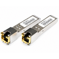 Modul Transceiver Tembaga 10G SFP-10G-T RJ45 10GBASE-T SFP+ Ethernet 30m Kompatibel dengan Switch Jaringan Cat6a