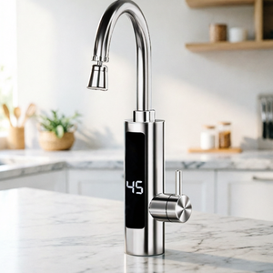 Chauffe-eau électrique instantané pour cuisine avec affichage numérique et <span class=keywords><strong>robinet</strong></span> de sortie d'eau à température constante - Product Image 1