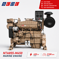 Moteur diesel marin SCDC CCEC Cummis NTA855-M450 450 ch 2100 tr/min 6 cylindres 4 temps turbocompressé injection directe EPA Tier2 1