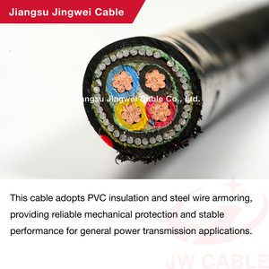 Kabel Listrik Berisolasi PVC 4 Inti 1.5mm <span class=keywords><strong>2</strong></span>.5mm 4mm dengan Kawat Baja Berlapis PVC - Product Image 3