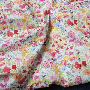 Tela de Algodón Estampada Personalizada de Moda HAPPEAK, Hermosa Tela de Algodón con Estampado Floral Rosa Estilo Liberty London para Ropa Infantil - Product Image 1