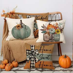 RABUSOFA-Conjunto de 4 fundas de almohada decorativas para patio, decoración de Acción de Gracias, impermeable, para exteriores, 18x18 pulgadas - Product Image 3