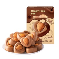 Zhongbao Hoge Kwaliteit Gevriesdroogde Zwarte Chocolade Fruit Amandel Verse Zoete Smaak Bulk Kubus Vorm Natuurlijke Conservering Nieuwe 35G