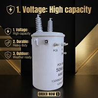 Transformateur toroïdal monophasé CSP 20 kVA 10 kV 220 V à bobine en aluminium, rempli d'huile, monté sur poteau