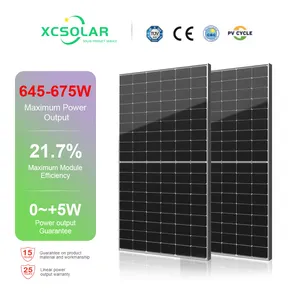 XC solare prezzo favorevole europa magazzino 550w 560w 675w poli pannello solare 182mm pannelli solari in tegole monocristalline //