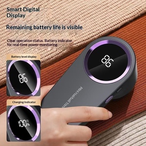 Huyo Lint Remover LCD Display Portable Fabric Shaver Six-Leaf High-Carbon Steel Blades ABS Material Type-C Rechargeable Remove - Product Image 3