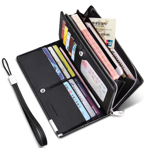 Portafoglio in vera pelle <span class=keywords><strong>da</strong></span> <span class=keywords><strong>uomo</strong></span> di lusso 2020 all'ingrosso con cerniera <span class=keywords><strong>da</strong></span> viaggio pochette di lusso con portafogli lunghi - Product Image 2