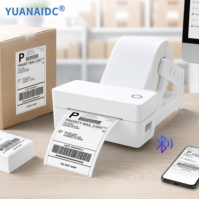 YUANAIDC YJ-9203 POS Desktop Barcode Label Printer 110mm Max Paper USB/ Interface 203dpi 160mm/s Print Speed