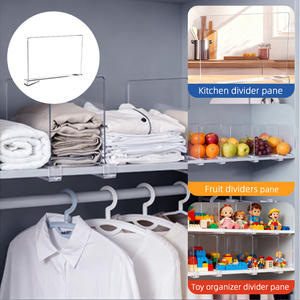 Séparateur d'<span class=keywords><strong>étagère</strong></span> en PVC avec clips d'extrémité intégrés pour placards domestiques et présentoirs <span class=keywords><strong>de</strong></span> vêtements en magasin - Product Image 4