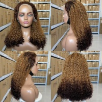 Perruque frontale 13x4 Pixie Jerry Curly en cheveux humains naturels bruts vietnamiens 300% de densité, Perruque Pixie Curly Birmane, Fournisseurs en gros
