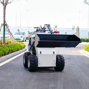 Topsense Euro 5 EPA selip Diesel Steer roda <span class=keywords><strong>Mini</strong></span> <span class=keywords><strong>Loader</strong></span> dengan mesin pemotong rumput Mulcher hutan - Product Image 4