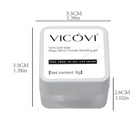 Gel UV fonctionnel semi-solide transparent 8g pour sculpture 3D, poudre miroir adhésive, gel soak-off pour nail art et manucure