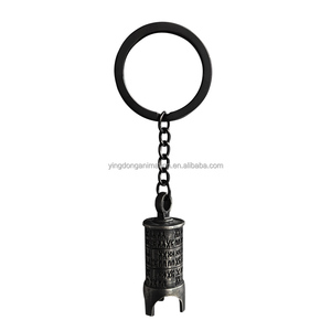 KEYCHAIN SUPPLIER Customizable Ethnic Style Six-Character Mantra Prayer <strong>Wheel</strong> <strong>Chain</strong> <strong>Key</strong> Rings Vintage Brass Metal <strong>Key</strong> <strong>Chains</strong> - Product Image 1