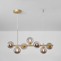 Carré De Luxe Branches Blanc Ampoule Restaurant Globe Forme Led Style Boule De Verre Plafond Nordique Moderne Pendentif Lumière