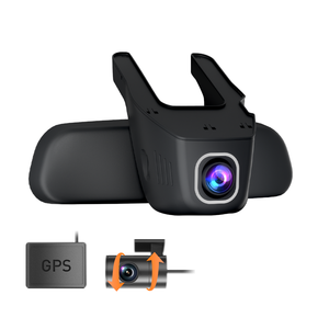 Caméra de tableau de bord 3-en-1 4K HD avec vision nocturne, GPS, WiFi, enregistrement 3 canaux, enregistreur vidéo à double objectif - Product Image 4