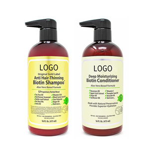 Offre Spéciale : Ensemble Shampoing Anti-Chute à la Biotine et Après-Shampoing Hydratant Intense, Fabrication OEM, Étiquette Originale - Product Image 1