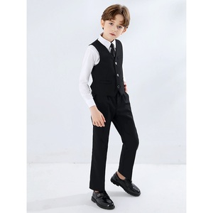 Costume <span class=keywords><strong>de</strong></span> cérémonie personnalisé pour garçons, smoking pour performance au piano pour enfants, nouveau blazer pour porteur d'alliances, tenue d'hôte pour étudiants - Product Image 3