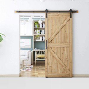 WEKIS-Juego de accesorios para puerta de Granero, Kit de rodillo para puerta de Granero, estilo moderno de América del <span class=keywords><strong>Norte</strong></span>, biplegable, de alta calidad - Product Image 4
